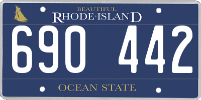 RI license plate 690442
