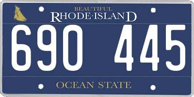 RI license plate 690445
