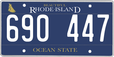 RI license plate 690447