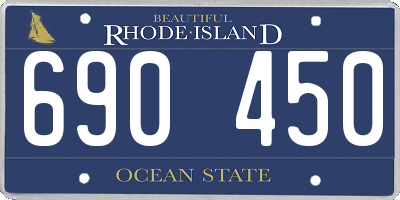 RI license plate 690450