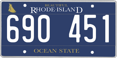 RI license plate 690451