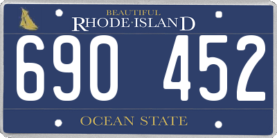 RI license plate 690452