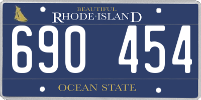 RI license plate 690454