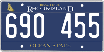 RI license plate 690455