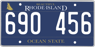 RI license plate 690456