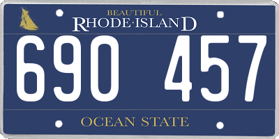 RI license plate 690457