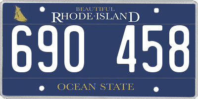RI license plate 690458