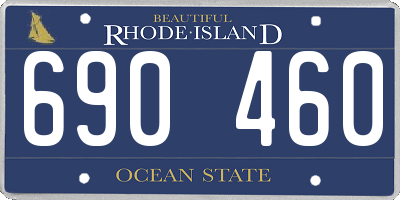 RI license plate 690460