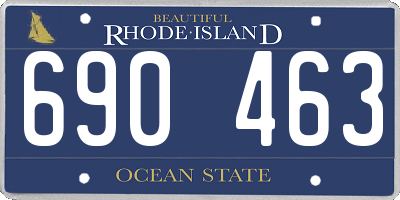RI license plate 690463