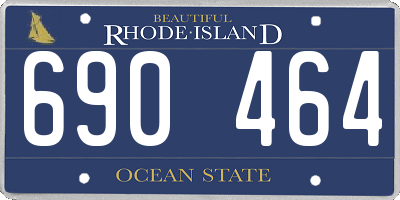 RI license plate 690464