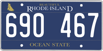 RI license plate 690467