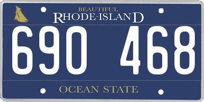RI license plate 690468