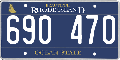 RI license plate 690470