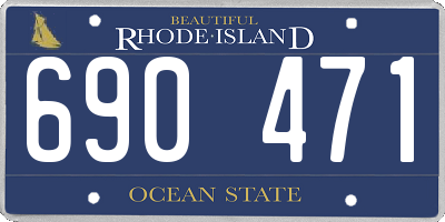 RI license plate 690471