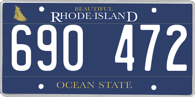RI license plate 690472