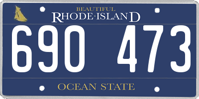 RI license plate 690473