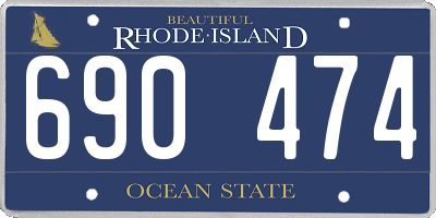 RI license plate 690474