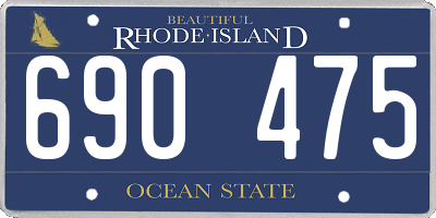 RI license plate 690475