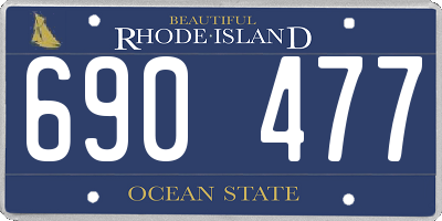 RI license plate 690477