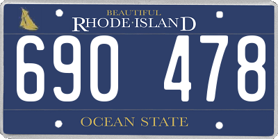 RI license plate 690478