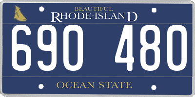 RI license plate 690480