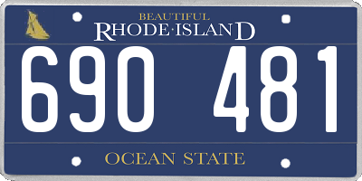 RI license plate 690481