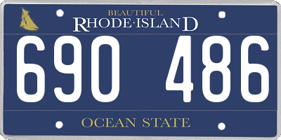 RI license plate 690486
