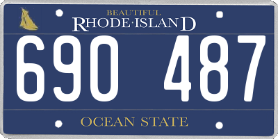 RI license plate 690487