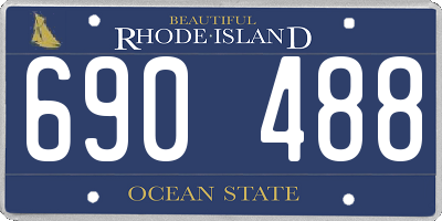 RI license plate 690488