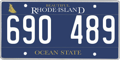 RI license plate 690489