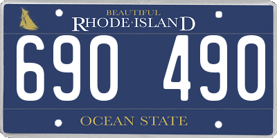 RI license plate 690490