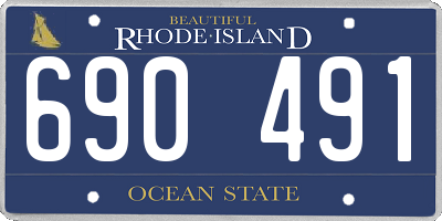 RI license plate 690491