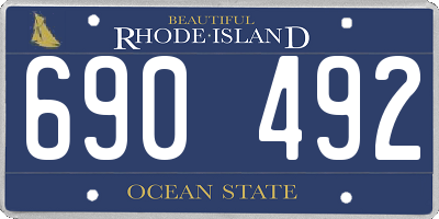 RI license plate 690492
