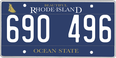 RI license plate 690496