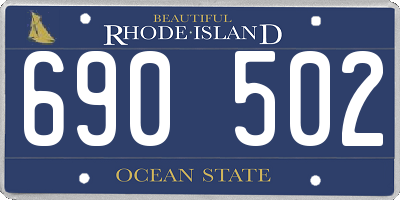 RI license plate 690502