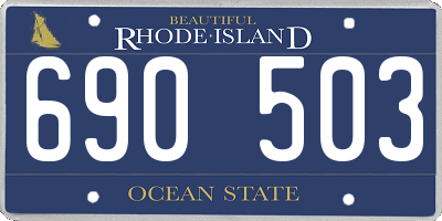 RI license plate 690503