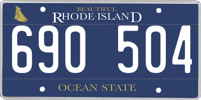 RI license plate 690504