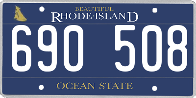 RI license plate 690508