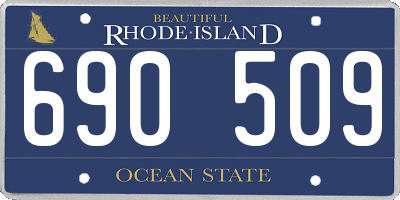 RI license plate 690509