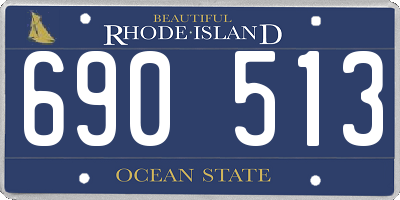 RI license plate 690513
