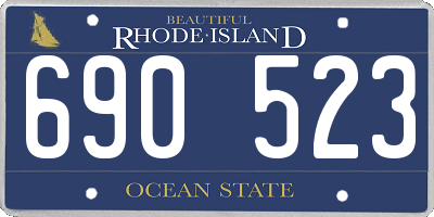 RI license plate 690523
