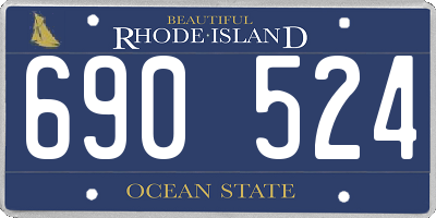 RI license plate 690524