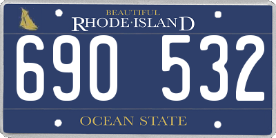 RI license plate 690532