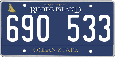 RI license plate 690533