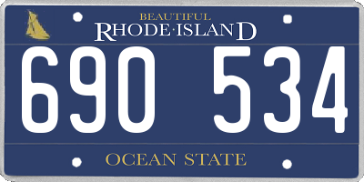 RI license plate 690534