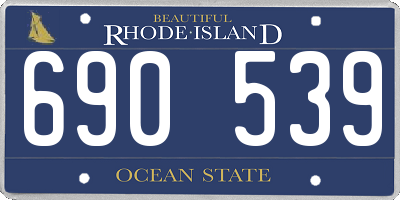 RI license plate 690539
