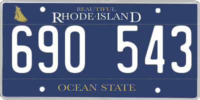RI license plate 690543