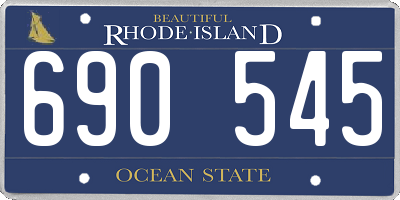 RI license plate 690545