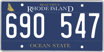 RI license plate 690547