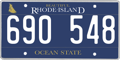 RI license plate 690548